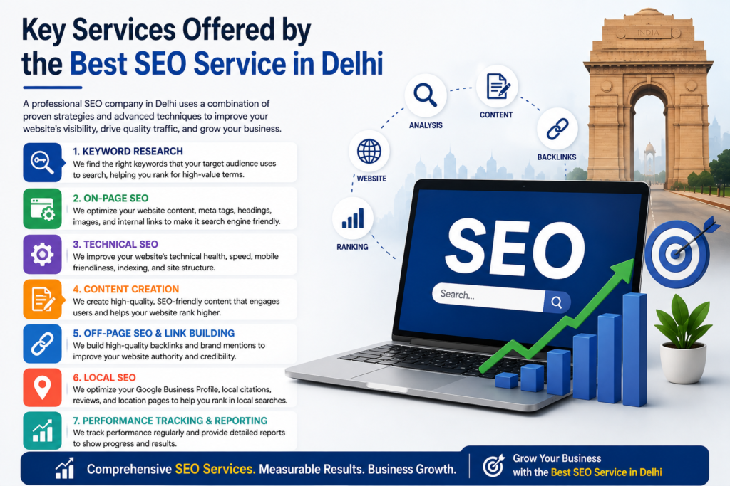 Key Services Offered by the Best SEO Service in Delhi